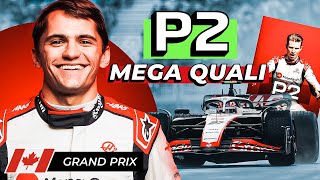 P2 no F1 GP do Canadá MEGA Qualify da Haas [upl. by Nnairret]