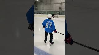 Blue Line Slapshot Dangerous Hockey Kids 😇 [upl. by Nodnab450]