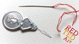 How to use a needle threader Craft Basics [upl. by Edmead]