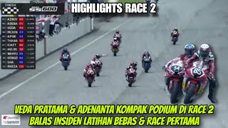 PENUH PERJUANGAN‼️VEDA PRATAMA KIBARKAN MERAH PUTIH DI NEGRI JIRAN  HIGHLIGHTS RACE 2 ARRC MALAYSIA [upl. by Nnaul]