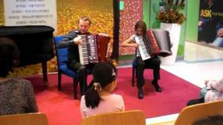 Clarinet Polka Accordion Duo 아코디언 연주 [upl. by Lemar]