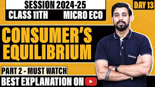 Microeconomics  Consumers Equilibrium  Chapter 2  Part 2 [upl. by Natye212]