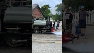 An enfaced Sir Haydn leaving Tywyn Wharf train [upl. by Lenuahs17]