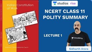 L1 Chapter 1 Part 1  Class 11 NCERT Polity Summary  UPSC CSEIAS 2020  Sidharth Arora [upl. by Syst]