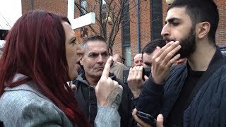 ALI DAWAH CONFRONTS BRITAIN FIRST  KICKS OFF [upl. by Yvel]