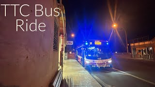 Late Evening TTC Bus Ride Home on Route 14 Glencairn 8252024 [upl. by Amrita]