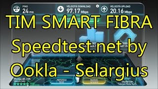 Speedtest TIM Smart Fibra FTTC VDSL2 100 MEGA Selargius  Cagliari [upl. by Hasheem]