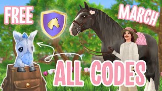 NEW 19 WORKING STAR STABLE REDEEM CODES MARCH 2024 FREE STAR RIDER PETS ITEMS TACK amp CLOTHES [upl. by Ardell333]