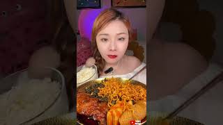 Satisfy your cravings with these Mix Noodles Skewers Chicken Meat asmr noodlesrecipe meat [upl. by Ainex]