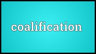 Coalification Meaning [upl. by Ydal]