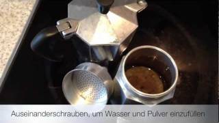 Espresso mit Bialetti EspressoKocher [upl. by Trakas]