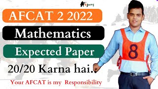 Maths Expected paper for AFCAT 2 2022 [upl. by Eneliak]