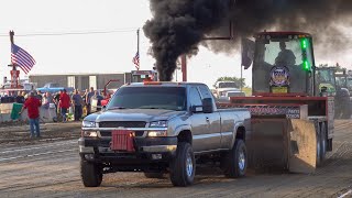 Work Stock Diesel Truck Pulling action from Dragway 42 Spring Pull 2023 West Salem OH COTPC [upl. by Soirtimid]