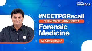 Forensic Medicine NEET PG 2024  Exam Recall  Insights with Dr Aditya Kidiyoor  Manipal MedAce [upl. by Anada784]