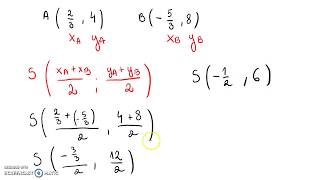 Współrzędne środka odcinka AB [upl. by Dory22]