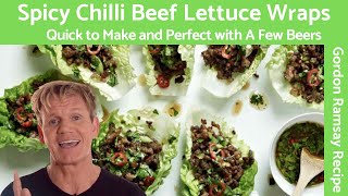 Gordon Ramsays Sizzling Guide Lettuce Wraps with Spicy Ground Beef Recipe [upl. by Matias895]