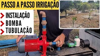 COMO FAZER IRRIGAÇÃO COM MICROASPERSOR  INSTALAÇÃO DA BOMBA  TUDO QUE VOCE PRECISA SABER [upl. by Mathis]