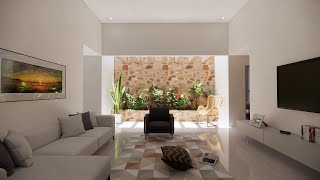 LA MEJOR CASA EN UNA PLANTA CON JARDINES INTERIORES Y ALBERCA [upl. by Refitsirhc]