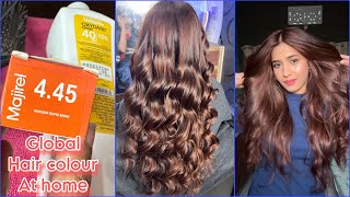 How To Do Global Hair Colour At Home  Salon like permanent hair colour  L’Oréal 445 colour tube [upl. by Ladnek249]