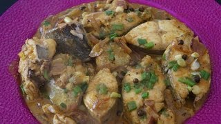 Jamaican Food  Fish Coconut Curry Recipe Kingfish steaks allspice pepper sauce SUPER EASY [upl. by Maggi]