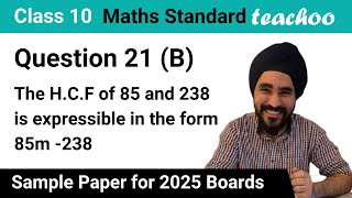 Question 21 B  The HCF of 85 and 238 is expressible in the form 85m 238  Teachoo [upl. by Nodarse786]