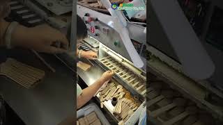 Disposable wood spoon fork hot pressing machine spoon and fork cutter machinespoonmoulder bidragon [upl. by Nnaillij]