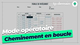 Cheminement Altimétrique Mode opératoire en boucle [upl. by Repinuj14]