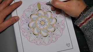 Susurrando y Coloreando Una MANDALA  Relajante Asmr  Sin Prisas  🎧 [upl. by Naras879]