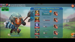 BARBARIC JOURNEY STAGE 1  GOTHRAK STAGE 1  PETUALANGAN BARBAR STAGE 1  TANTANGAN LORDS MOBILE [upl. by Ezri]