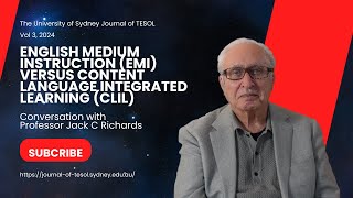 Conversation with Professor Jack C Richards about English Medium Instruction EMI [upl. by Hagep]