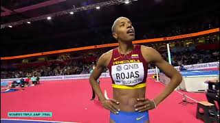 1574m NEW World Record by Yulimar Rojas  2022 World Athletics Indoor Championships in Belgrade [upl. by Inttirb262]