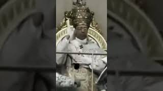 Pope Pius XII giving the quotUrbi et Orbiquot blessing just after his Coronation with the Papal Tiara [upl. by Georgi]