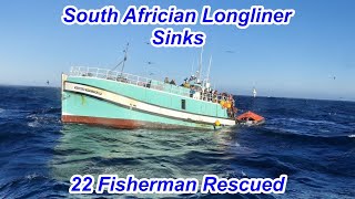 Longliner Crew Rescued Moments Before Fishing Boat Sinks [upl. by Absa]