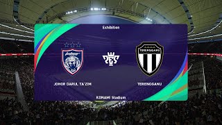 Johor Darul Tazim vs Terengganu 26072024 Liga Super PES 2021 [upl. by Gayla254]