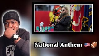 Chris Stapleton Sings the National anthem  REACTION [upl. by Eam85]