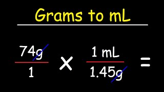 How To Convert Grams to Milliliters  g to mL [upl. by Toombs]