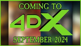 FILMS COMING TO THE 4DX MOVIE THEATER EXPERIENCE September 2024 4dx movies comingsoon [upl. by Dnyletak]