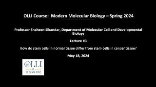 OLLI Molecular Biology Spring 2024 Lecture 3 [upl. by Tait503]