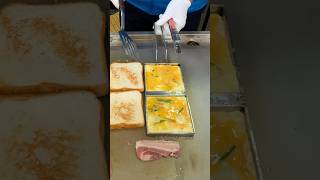 Bacon Ham Cheese Toast  Korean street food shortsvideo [upl. by Macdougall]