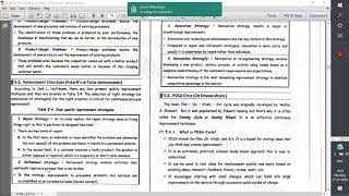 2 6 Quality problems Improvement Strategies PDCA cycle and Kaizen [upl. by Danzig]