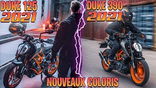 ✅KTM 125 et 390 DUKE 2021 Prix Specs coloris✅une bonne moto pour les A2  MOTOACTU [upl. by Drais385]