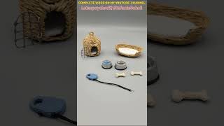 Mini Hunde und Katzenkörbchen basteln  DIY create dog and cat baskets [upl. by Nrojb]