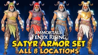 Immortals Fenyx Rising Complete Satyr Armor Set 4 armors amp 4 helmets [upl. by Skell]