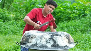 YUMMY GOAT RECIPE  Whole Lamp Cooked Under a Thick Layer Of Salt  Cooking Skill Village Food [upl. by Maltz]