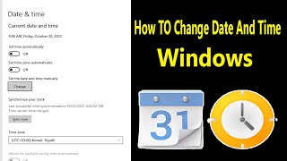 How to change date and time in windows 10 [upl. by Ibrad]