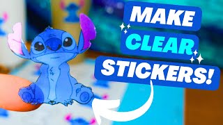 How To Make Clear Printable Vinyl Stickers Print Then Cut Tutorial [upl. by Lesak]