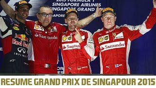 Résumé GrandPrix de Singapour 2015  Formule 1 [upl. by Nerac]