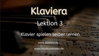 Klaviera Lektion 3 Klavierspielen lernen für absolute Anfänger Lied Space [upl. by Hunt523]