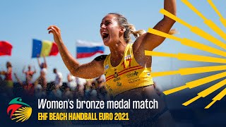 Bronze medal match highlights Women  EHF Beach Handball EURO 2021 [upl. by Nurat]