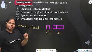 Paramagnetism is exhibited due to which one of the following reason [upl. by Binni882]